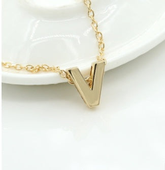 Bulky Block Letter Initial Necklace