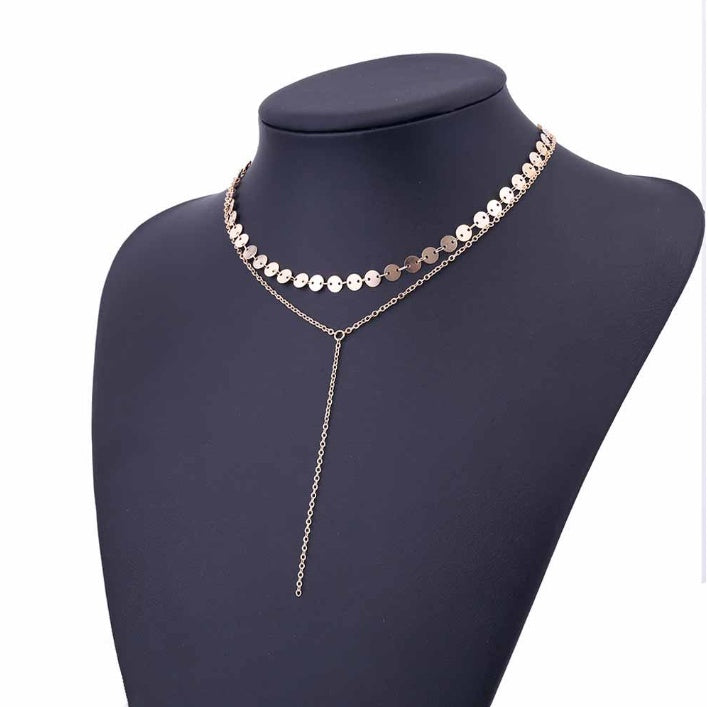 Coin Layered Lariat