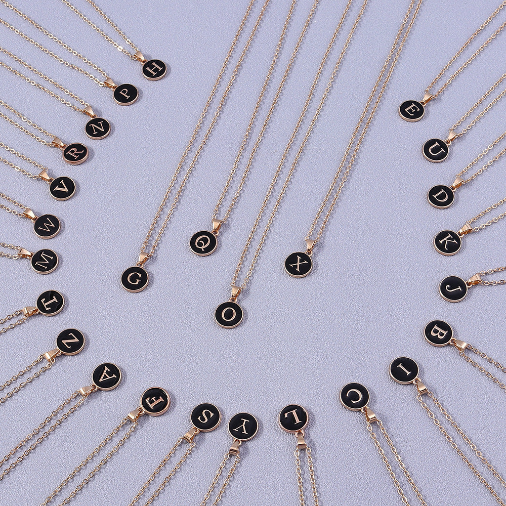 Capital Coin Initial Necklace