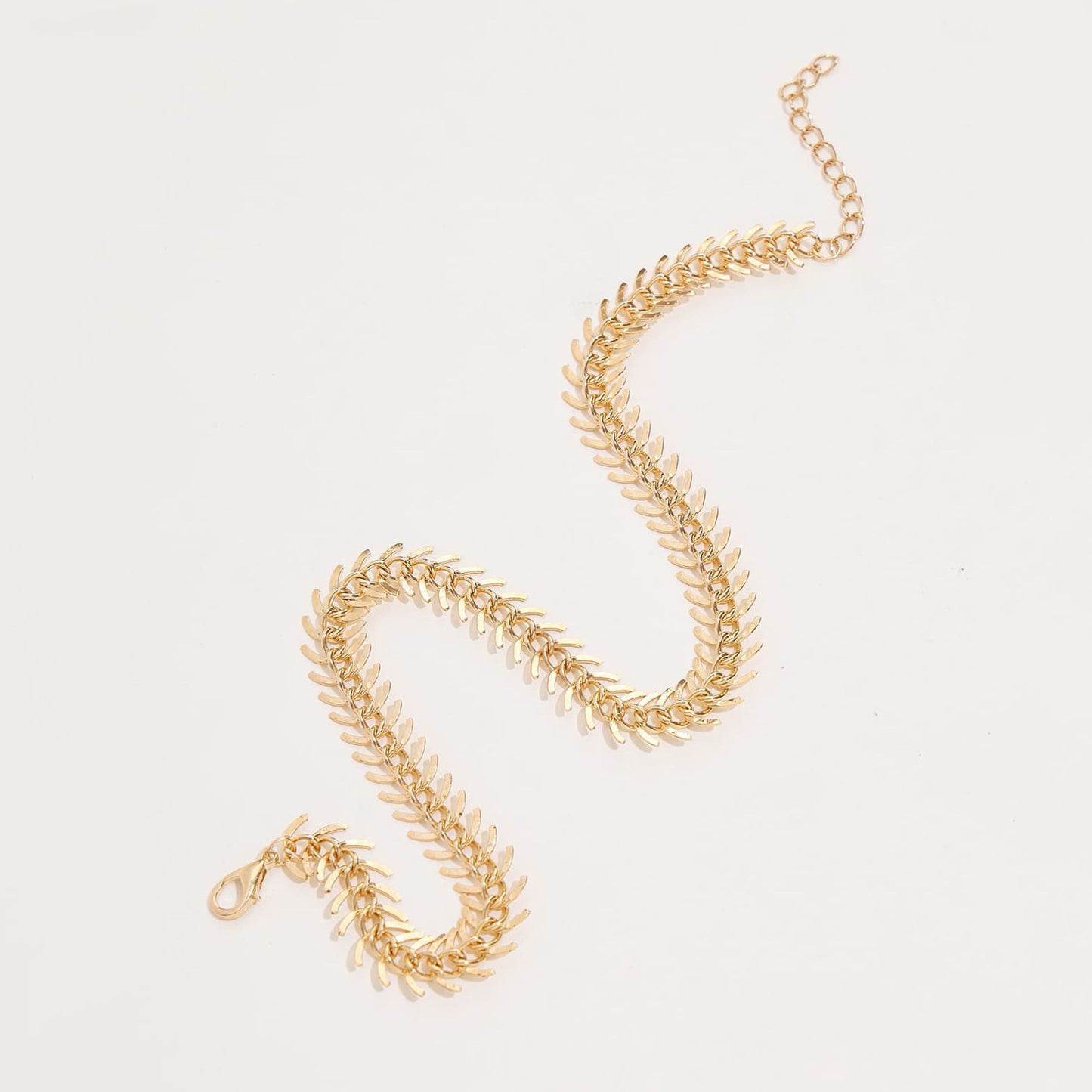 Fishbone Chain Necklace