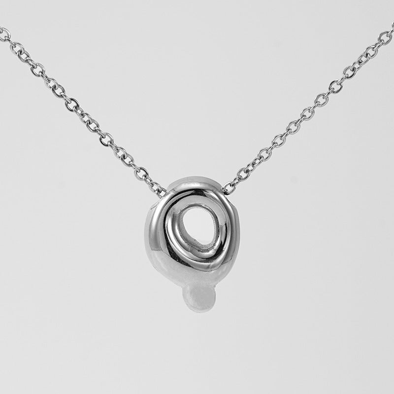 Glossy Bubble Letter Necklace