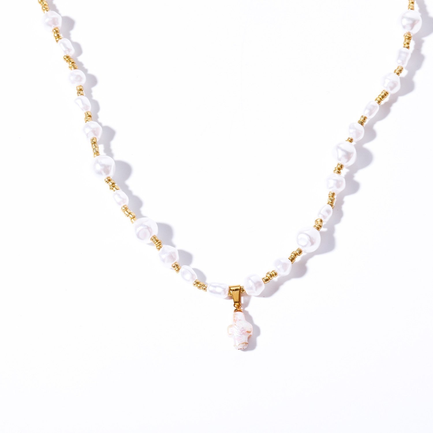 Pearls & Shell Cross Necklace - Forge & Form