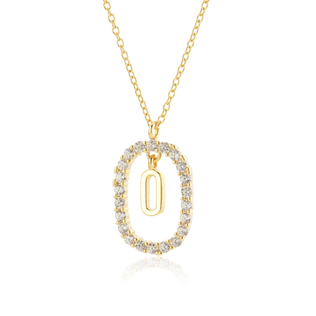 Sterling Silver Initial Halo Necklace - Forge & Form