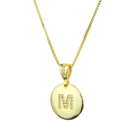 Initial Disc Pendant Necklace - Forge & Form