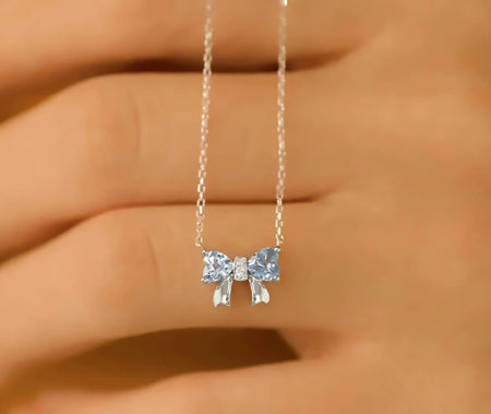 Sterling Silver Dream Girl Bow Necklace - Forge & Form
