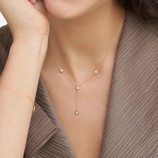 Simple Studded Lariat