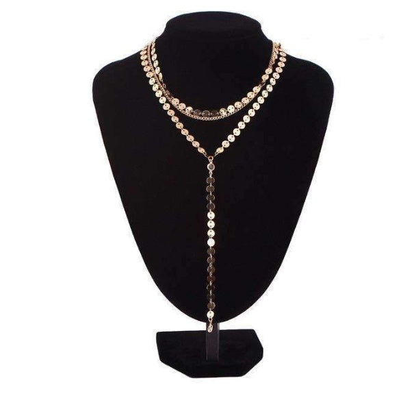 Coin Layered Lariat