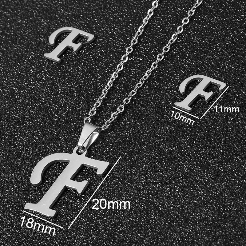 Stainless Steel Initial Necklace