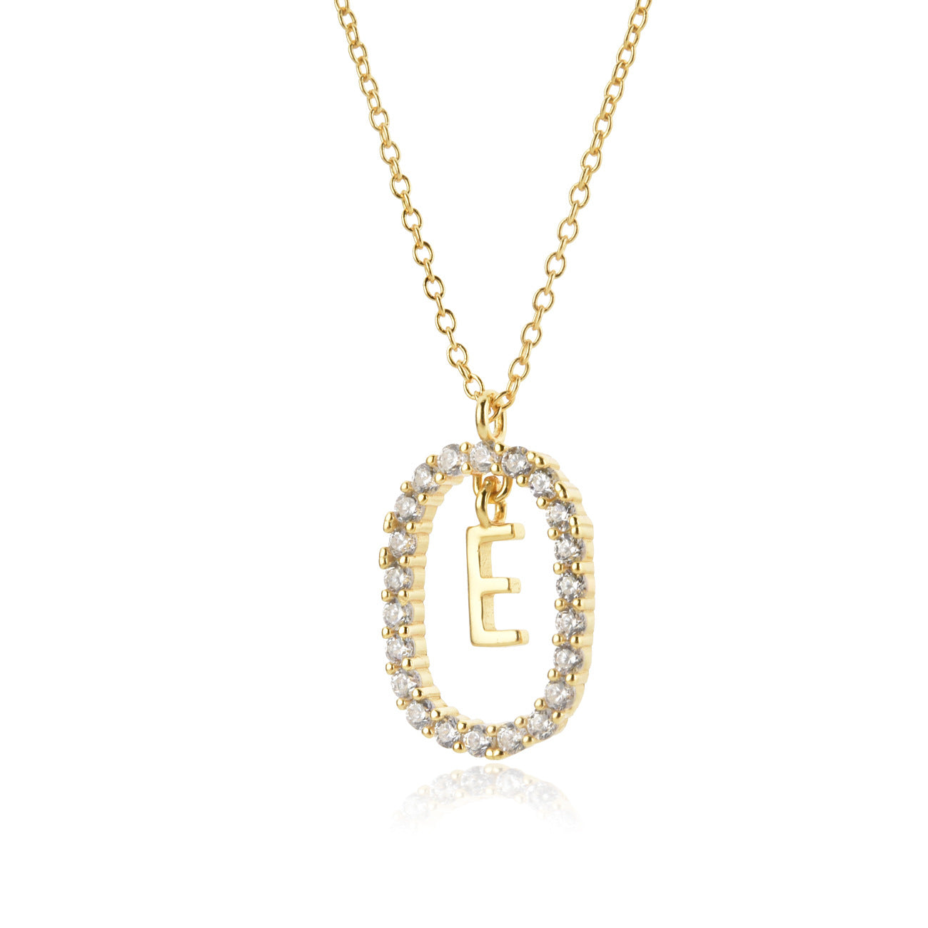 Sterling Silver Initial Halo Necklace - Forge & Form