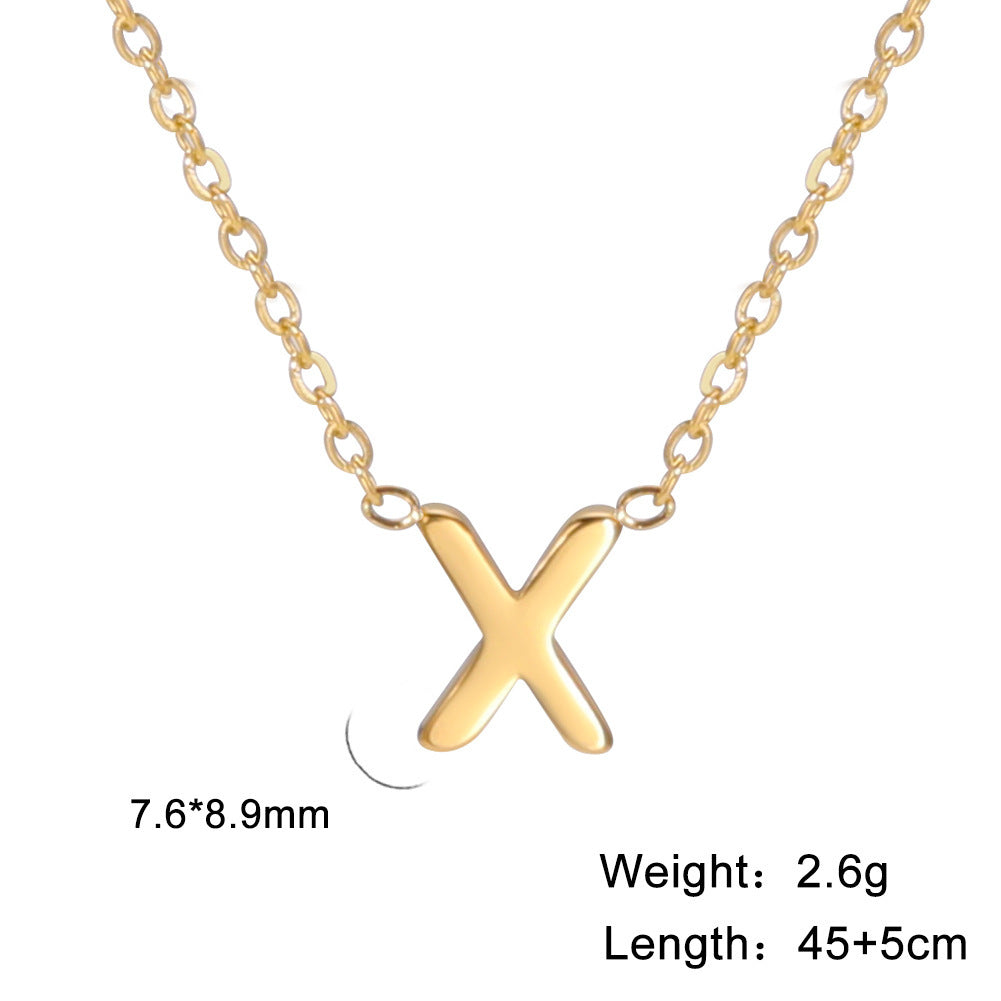 Cartoon Letter Initial Necklace