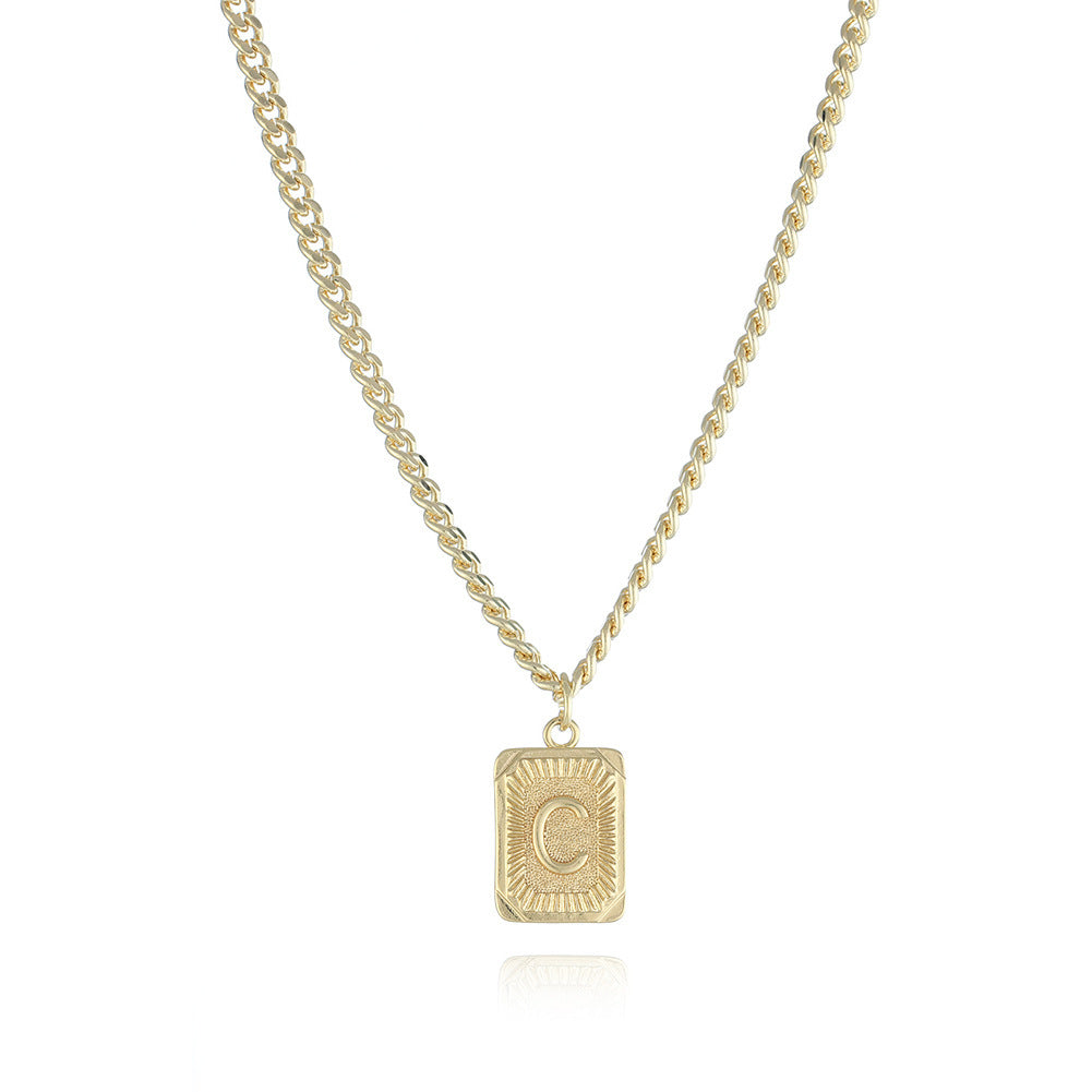 Gold Plated Initial Pendant