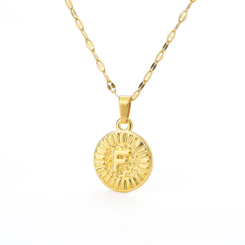 Disc Initial Necklace
