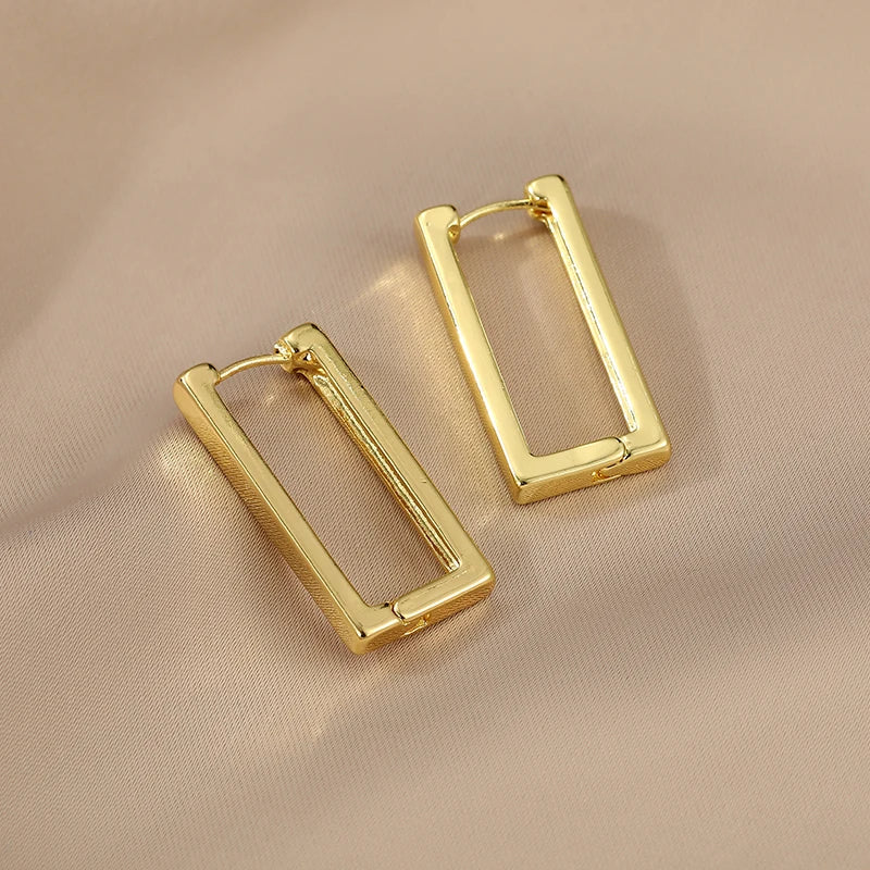 Rectangular Hoop Earrings