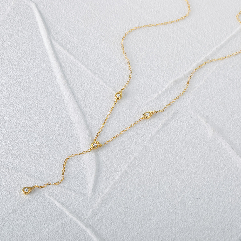Simple Studded Lariat