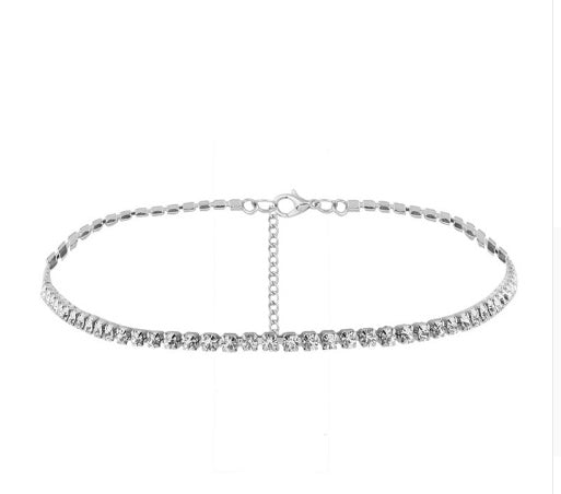Faux Diamond Clavicle Necklace