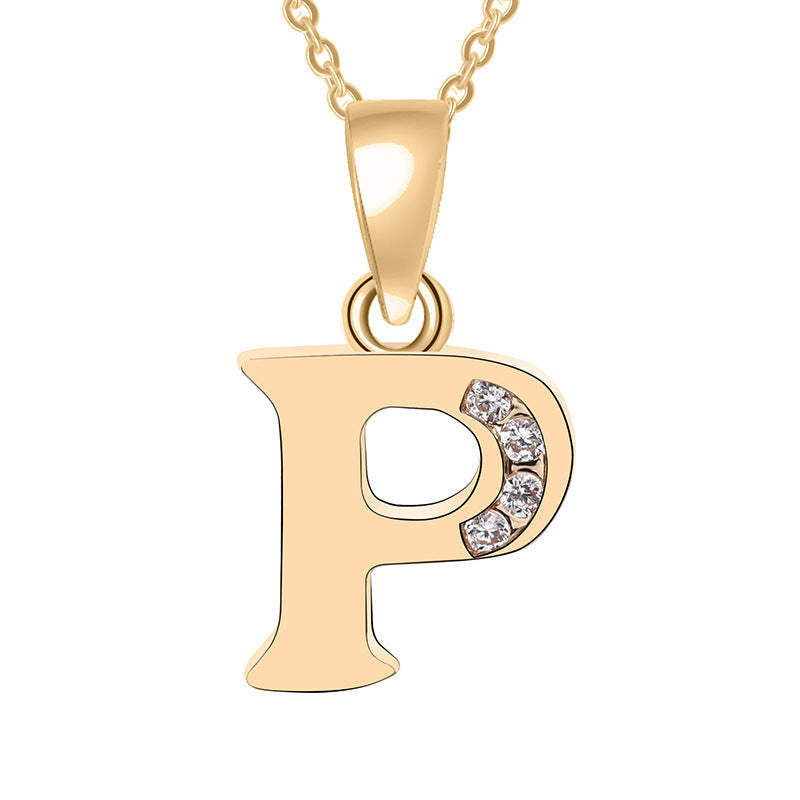Bedazzled Initial Necklace