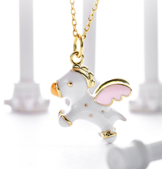 Sterling Silver Pegasus Necklace - Forge & Form