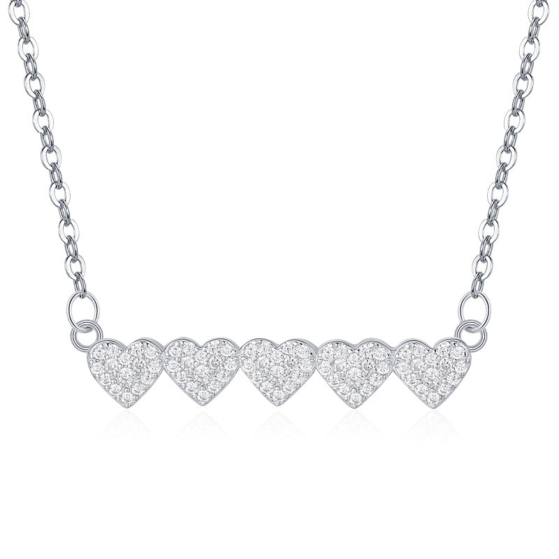 Sterling Silver Radiant Hearts Necklace - Forge & Form