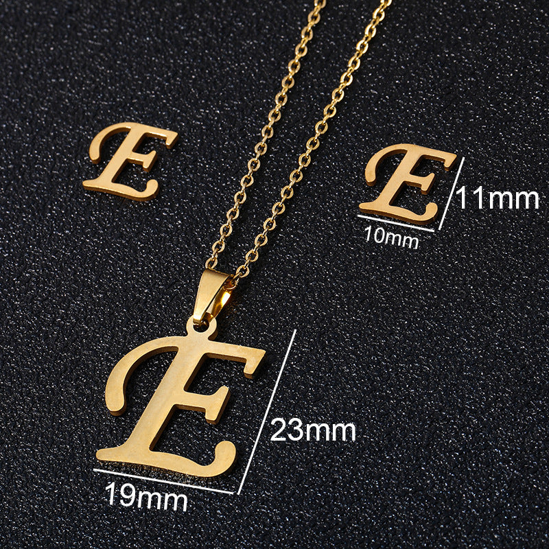 Stainless Steel Initial Necklace