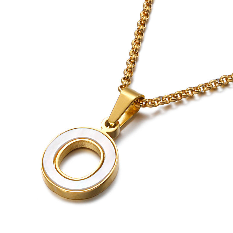 Shell & Gold Initial Necklace