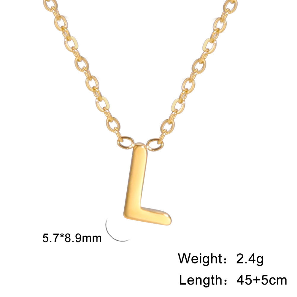 Cartoon Letter Initial Necklace