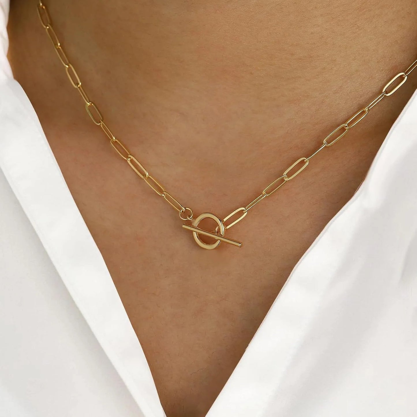 14K Gold Paperclip Chain