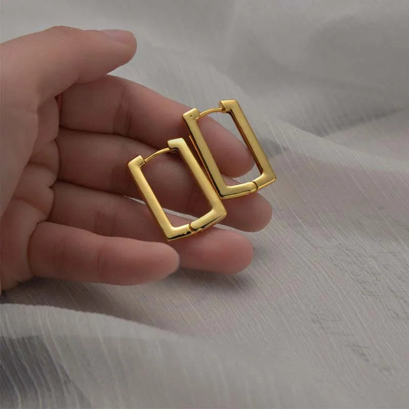 Rectangular Hoop Earrings