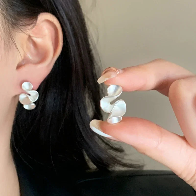 Twisted Flower Stud Earring