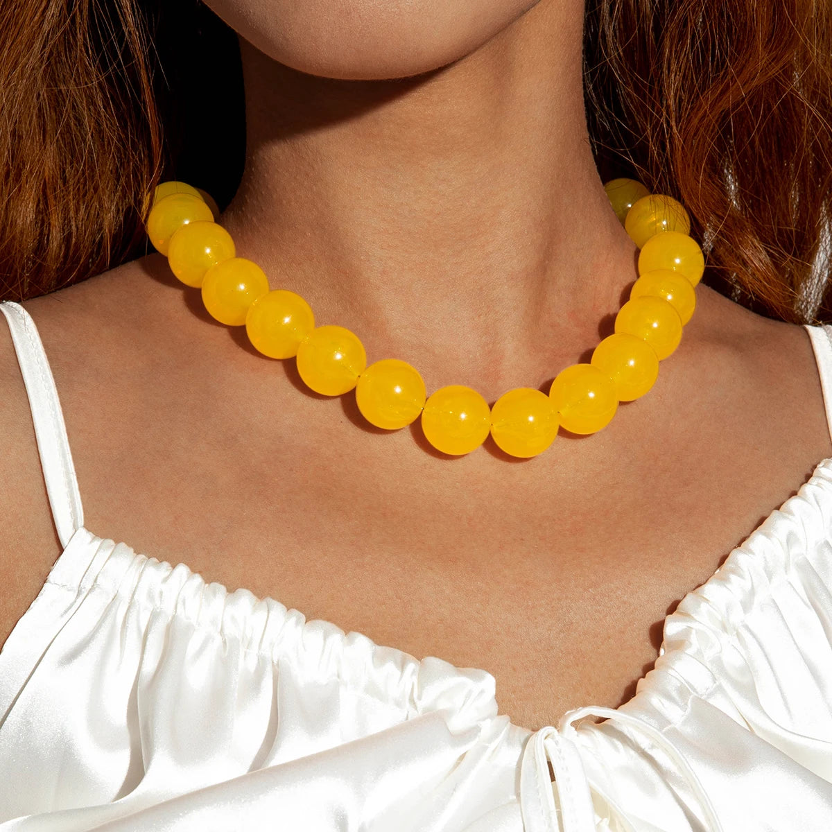 Large Round Beaded Necklace