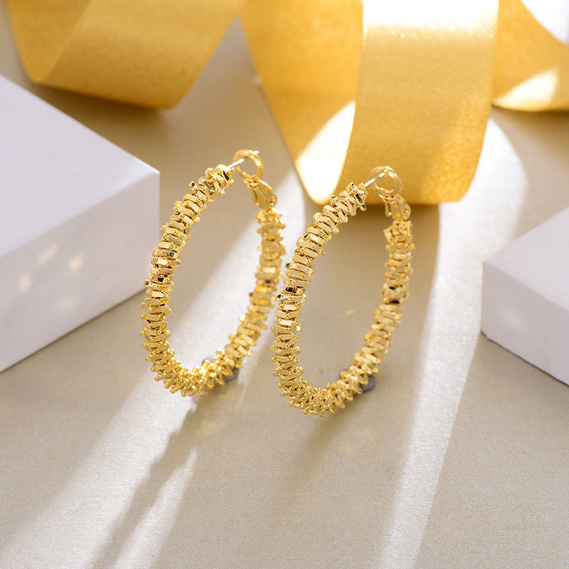 Stacked Geometric Hoop Earrings