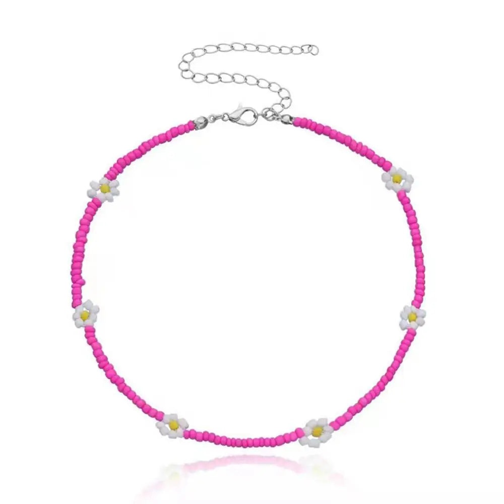 Daisy Beaded Choker
