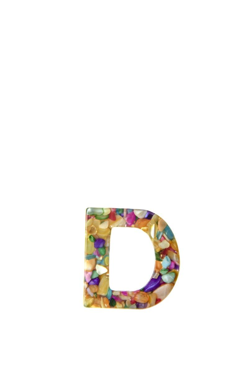 Resin Initial Necklace