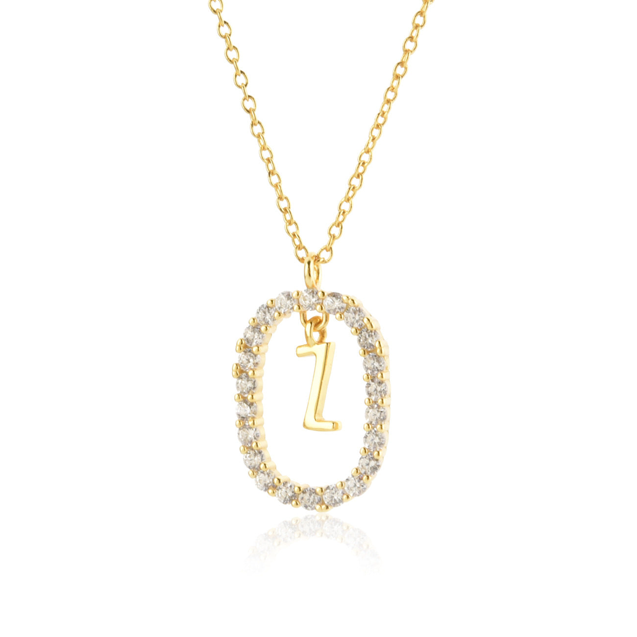 Sterling Silver Initial Halo Necklace - Forge & Form