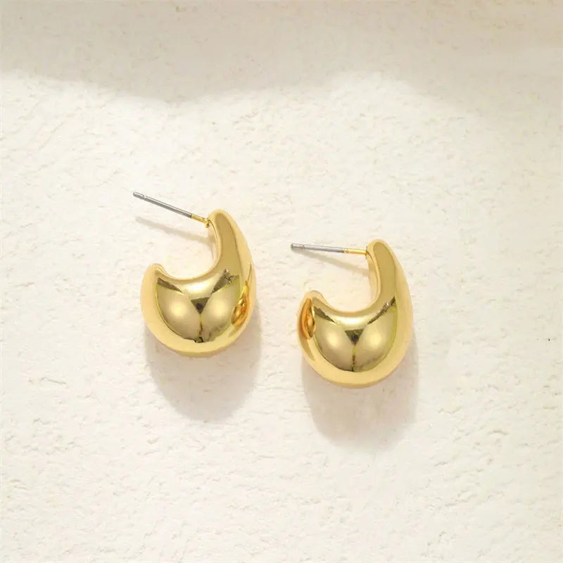 Chunky Dome Drop Earrings