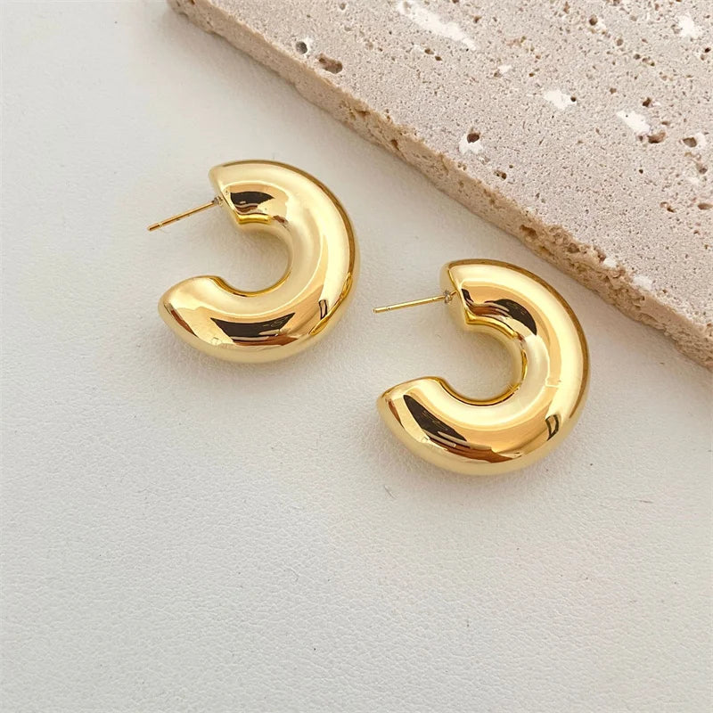 Chunky Dome Drop Earrings