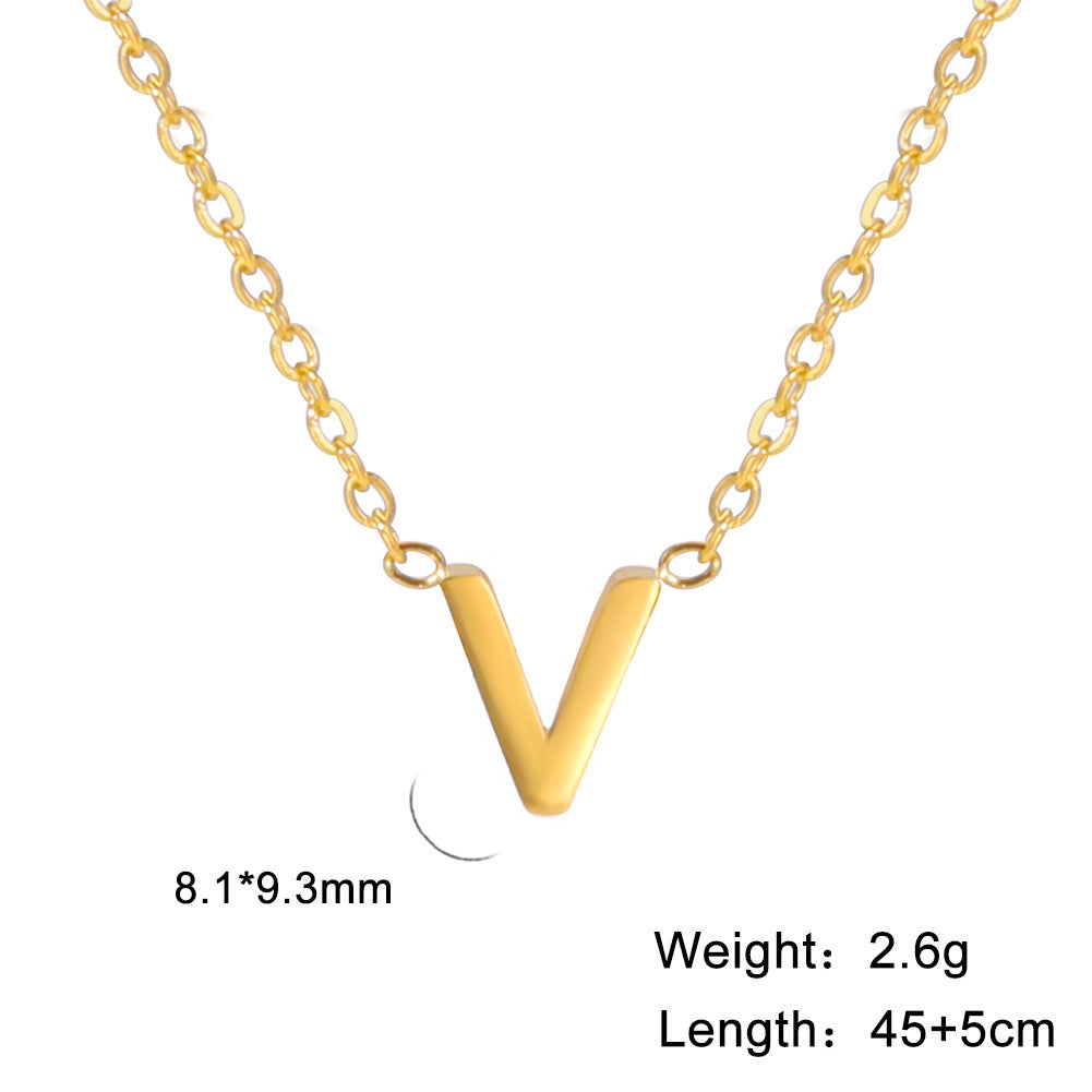 Cartoon Letter Initial Necklace