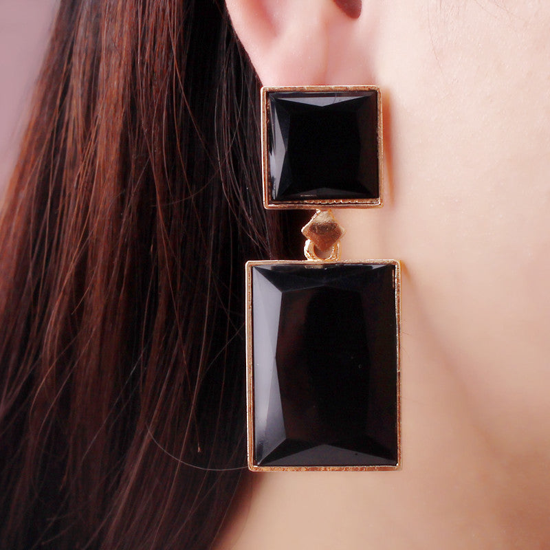 Geometric Square Earrings
