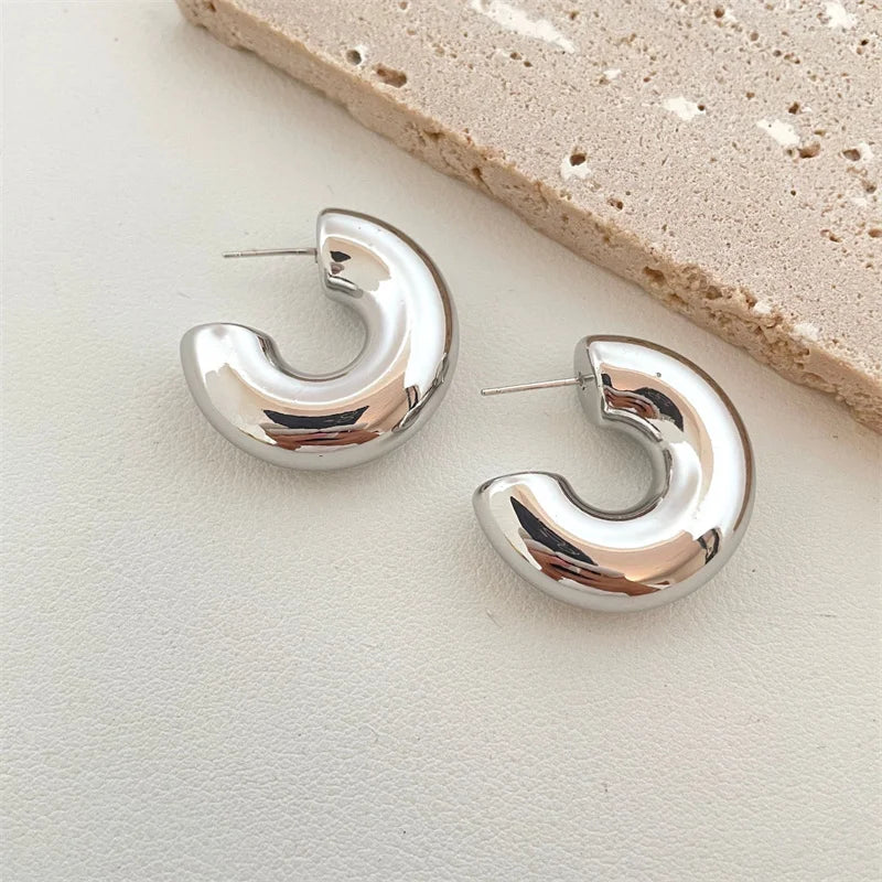 Chunky Dome Drop Earrings