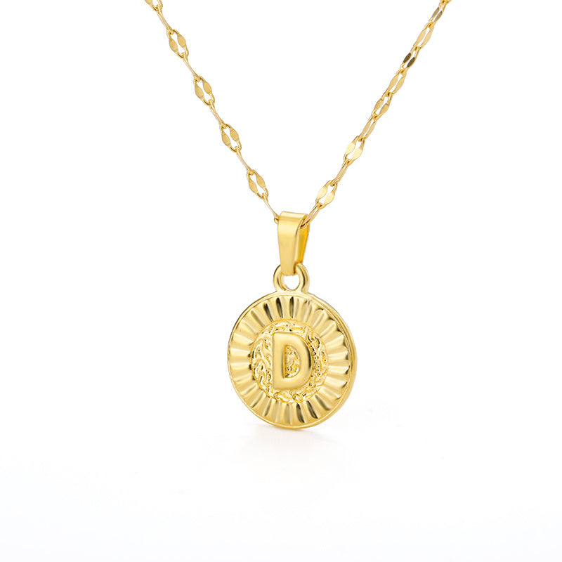 Disc Initial Necklace