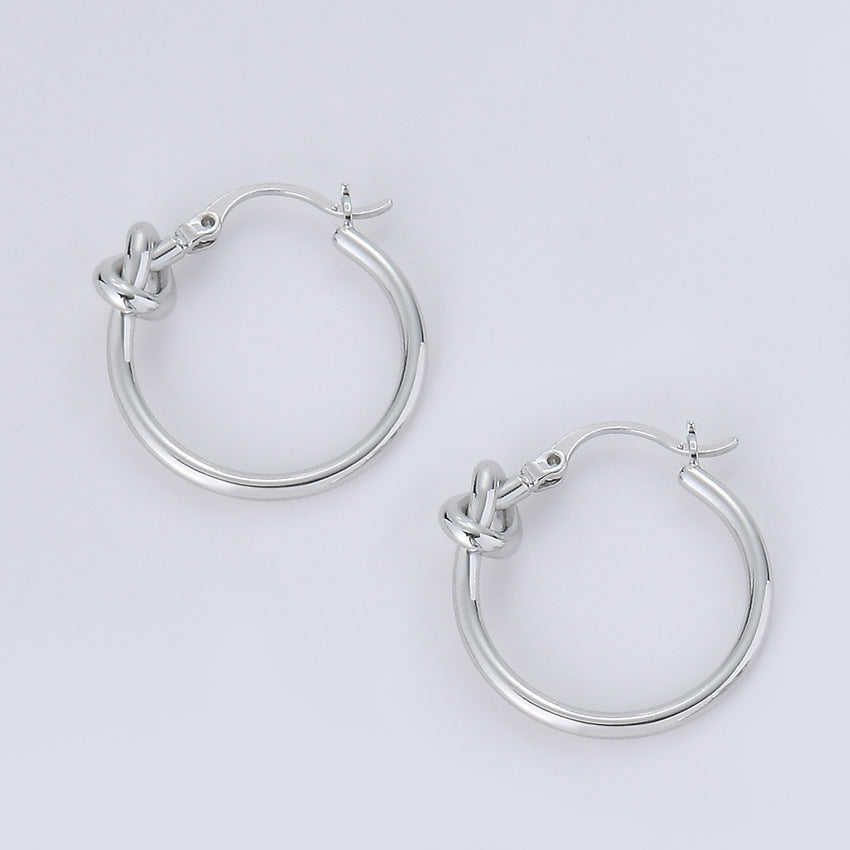 Knotted Hoop Earrings