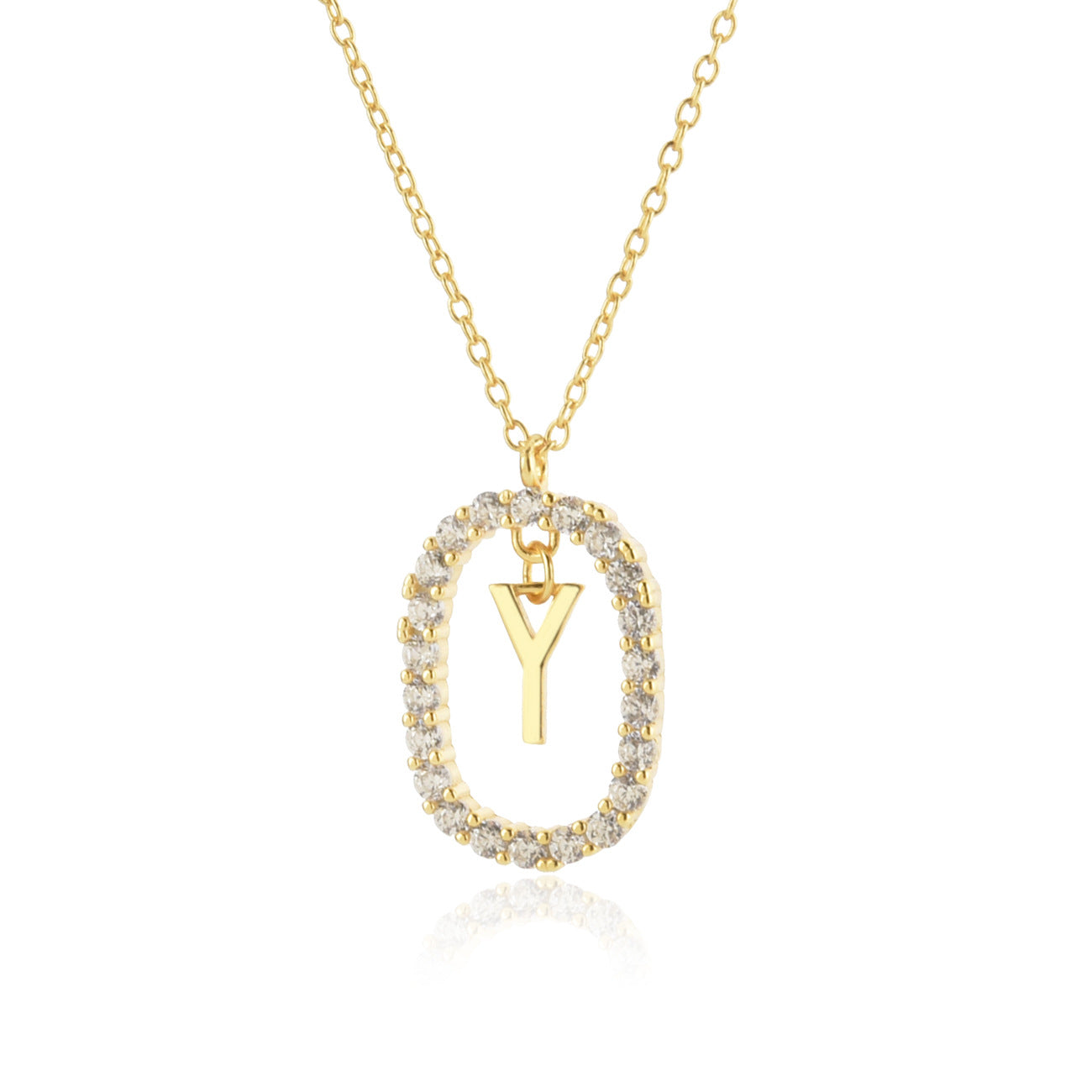 Sterling Silver Initial Halo Necklace - Forge & Form