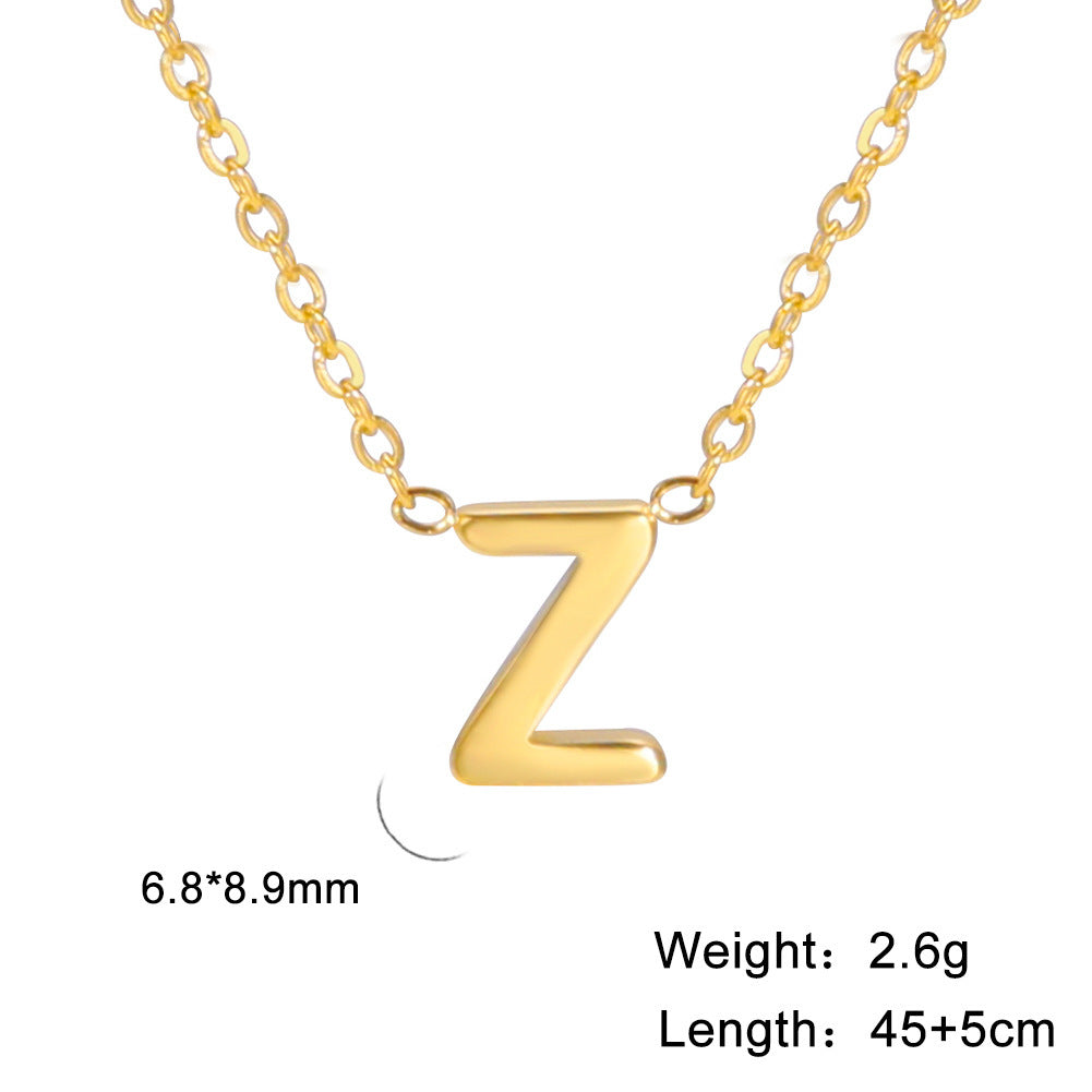 Cartoon Letter Initial Necklace