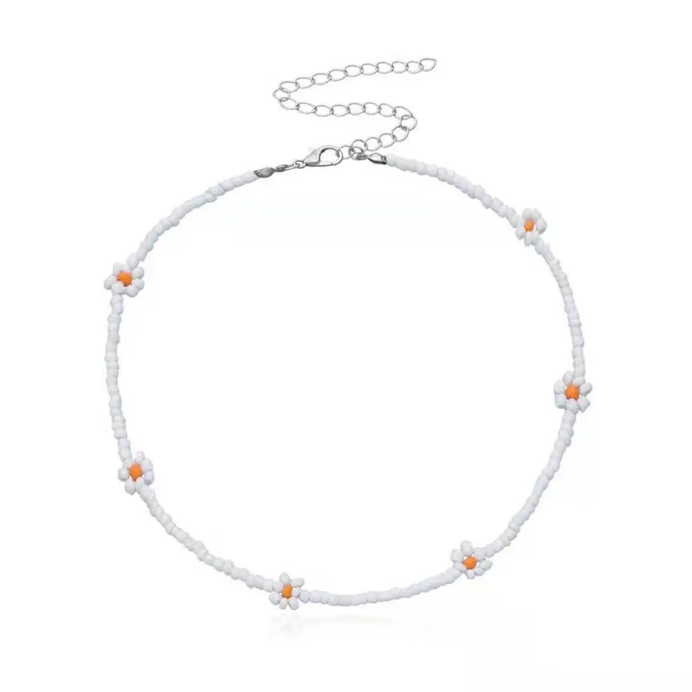 Daisy Beaded Choker