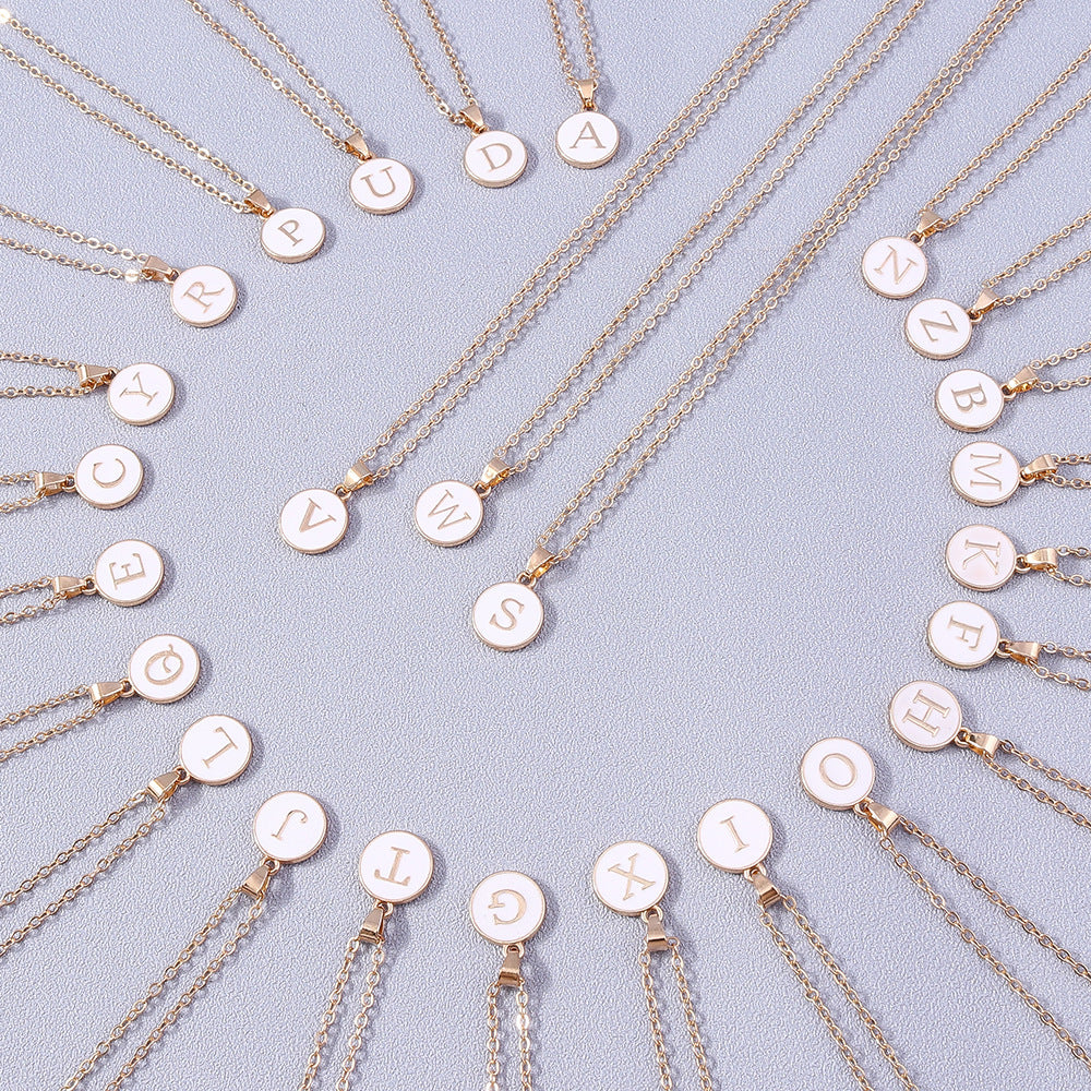 Capital Coin Initial Necklace