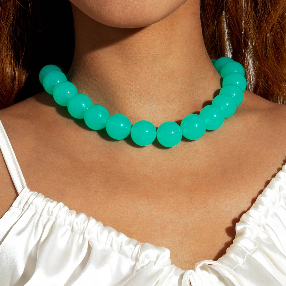 Large Round Beaded Necklace