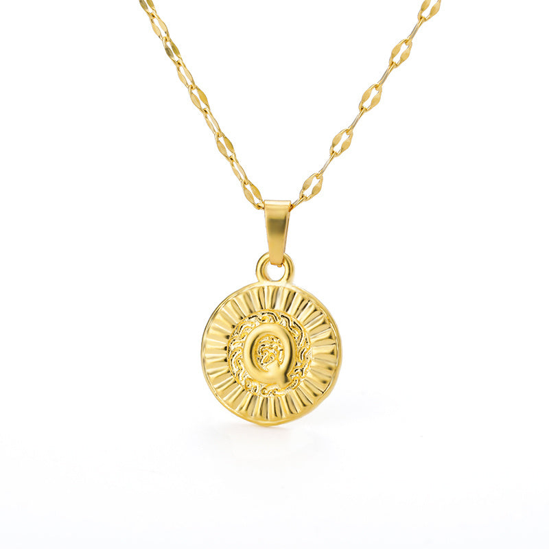 Disc Initial Necklace