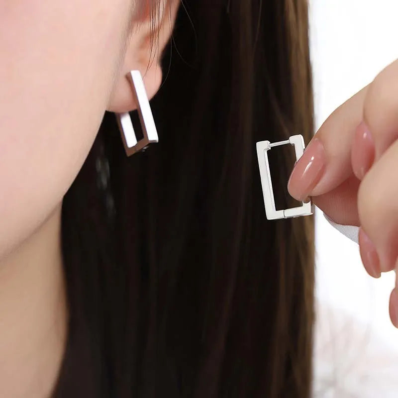 Rectangular Hoop Earrings