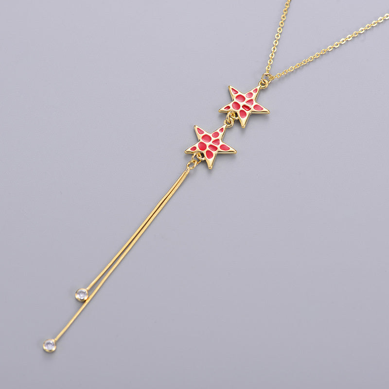 Spotted Star Double Layer Necklace - Forge & Form