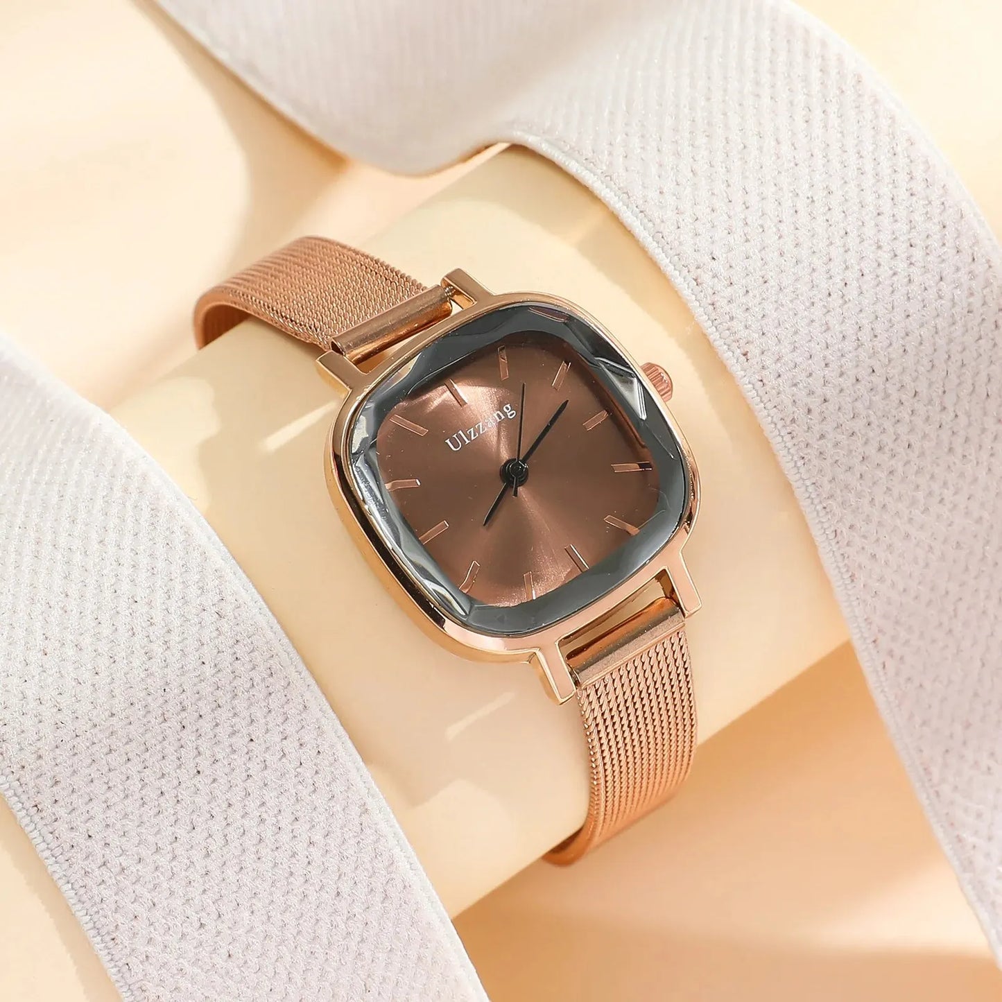 Square Metal Mesh Watch
