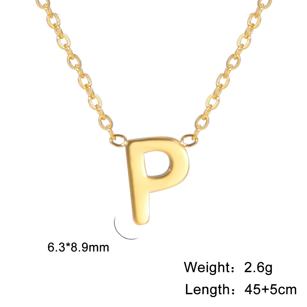 Cartoon Letter Initial Necklace